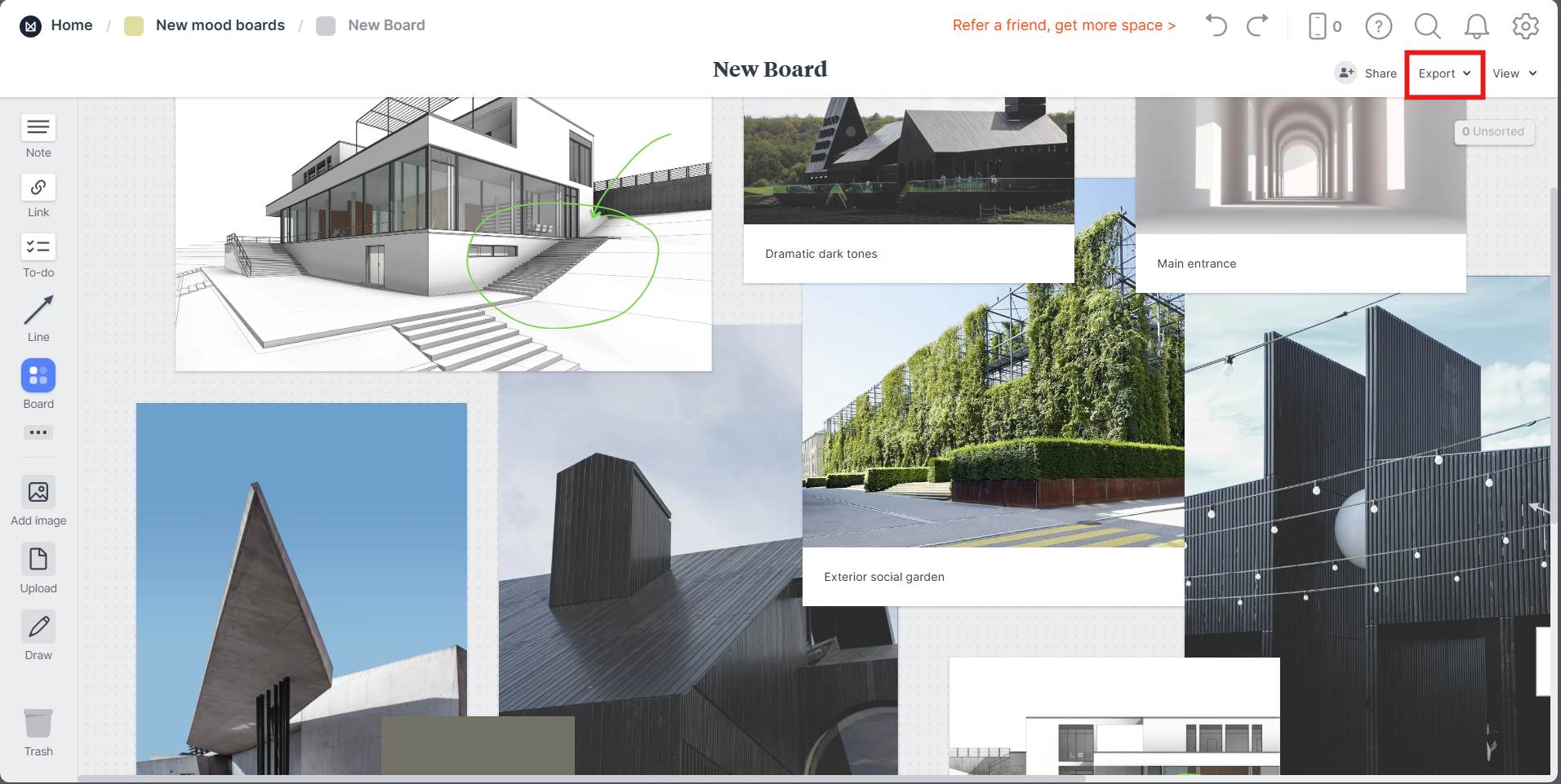 Progettazione moodboard