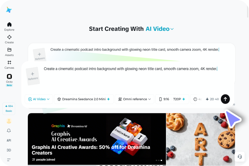 Upload video and add flip prompt
