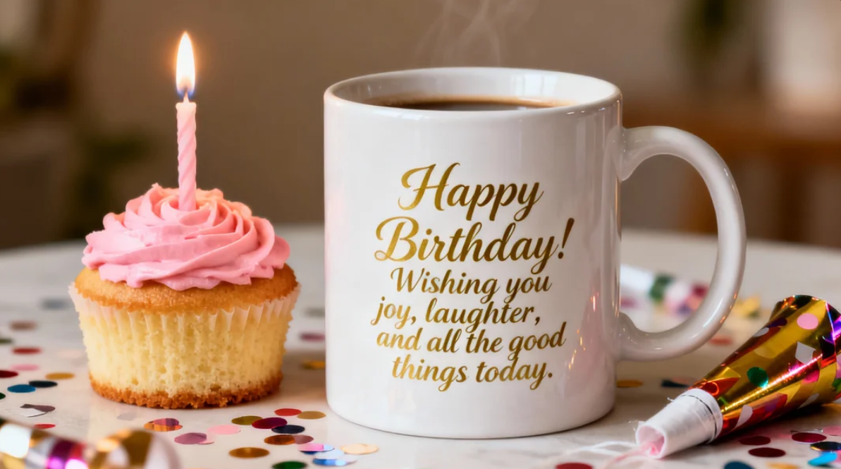 Simple heartfelt messages on mugs