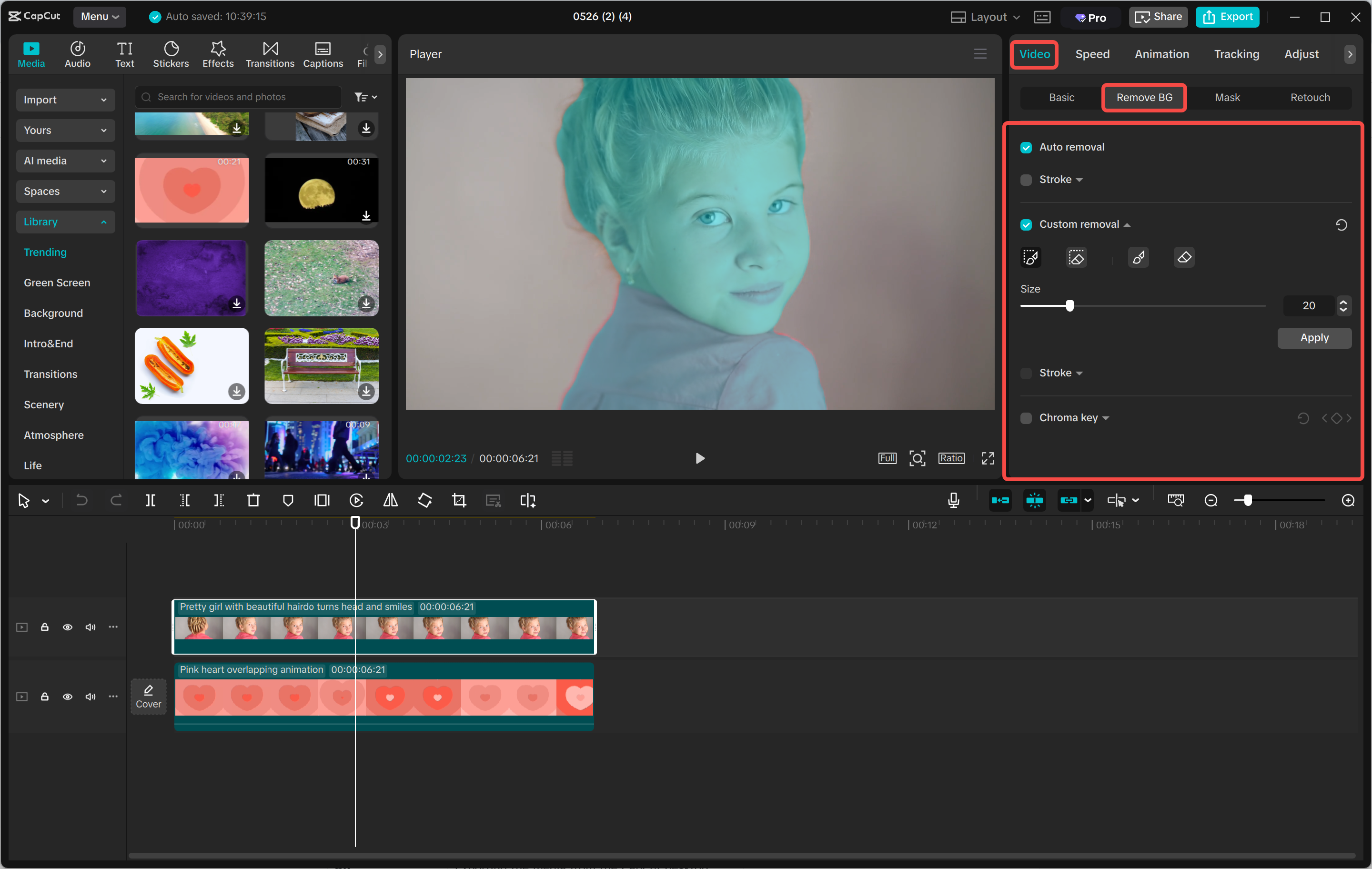 CapCut masaüstü video düzenleyicisindeki arka planı kaldırma