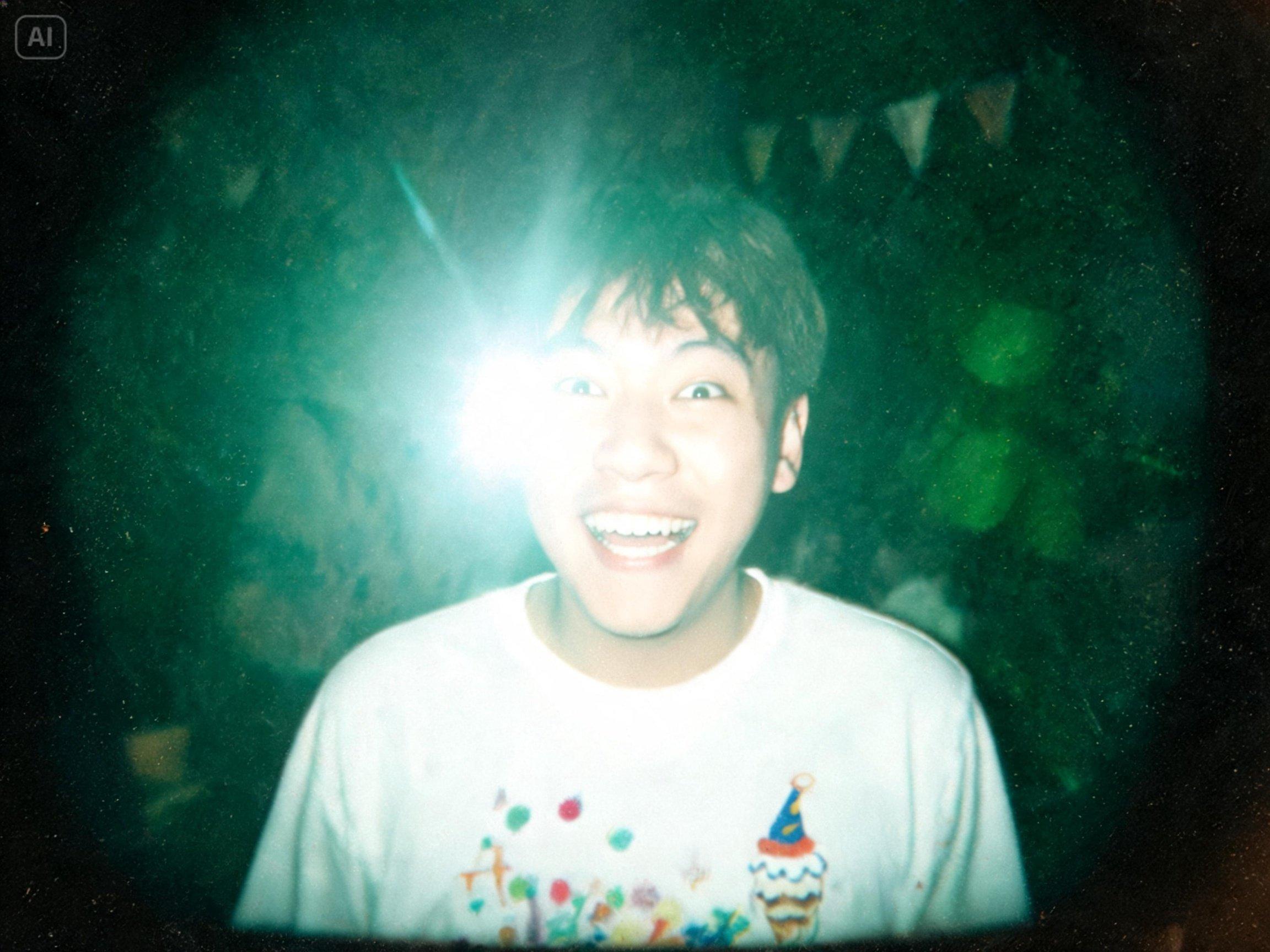 Prompt for a disposable camera-style photobooth strip