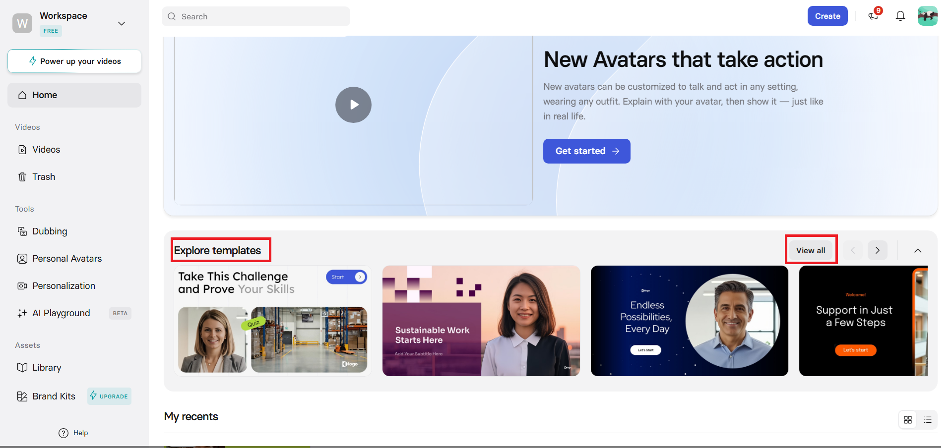Explore the template library