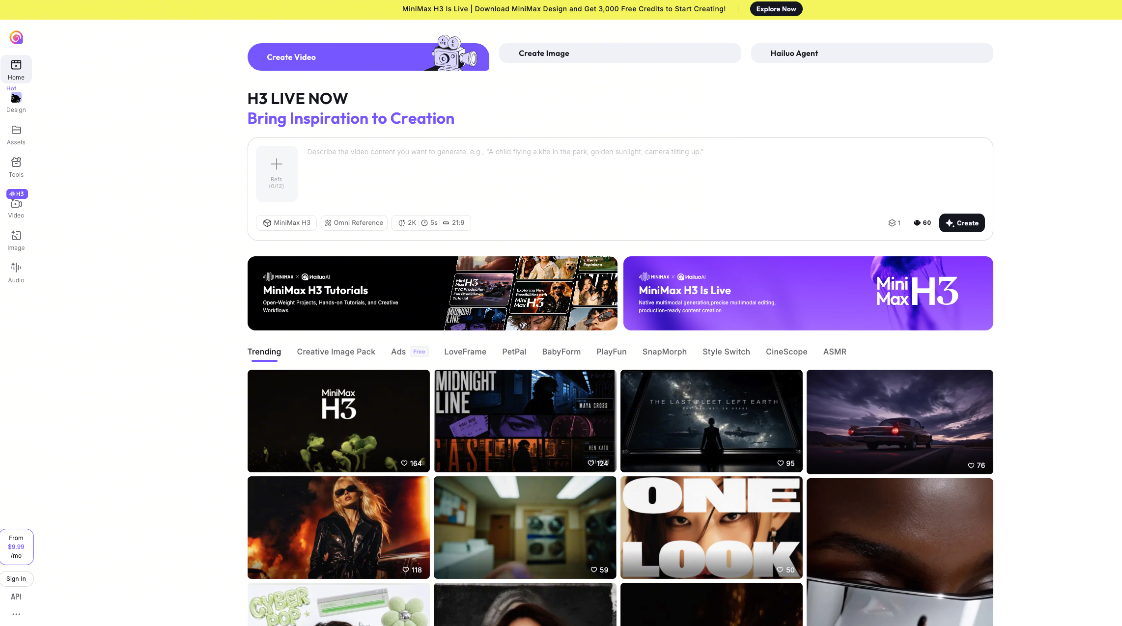 5. Hailuo AI: il meglio per l'esplorazione dei nuovi utenti e le idee di effetti fotografici