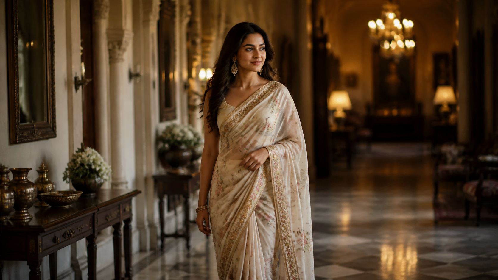 Monsoon saree portrait example