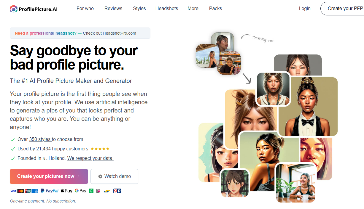 Créateur de photos de profilProfilePicture.AI