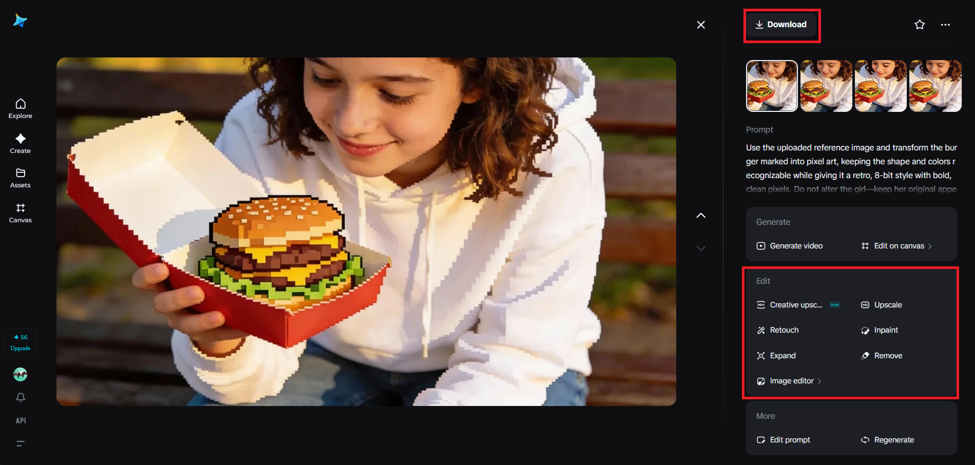 Improve the outcome and download the picture