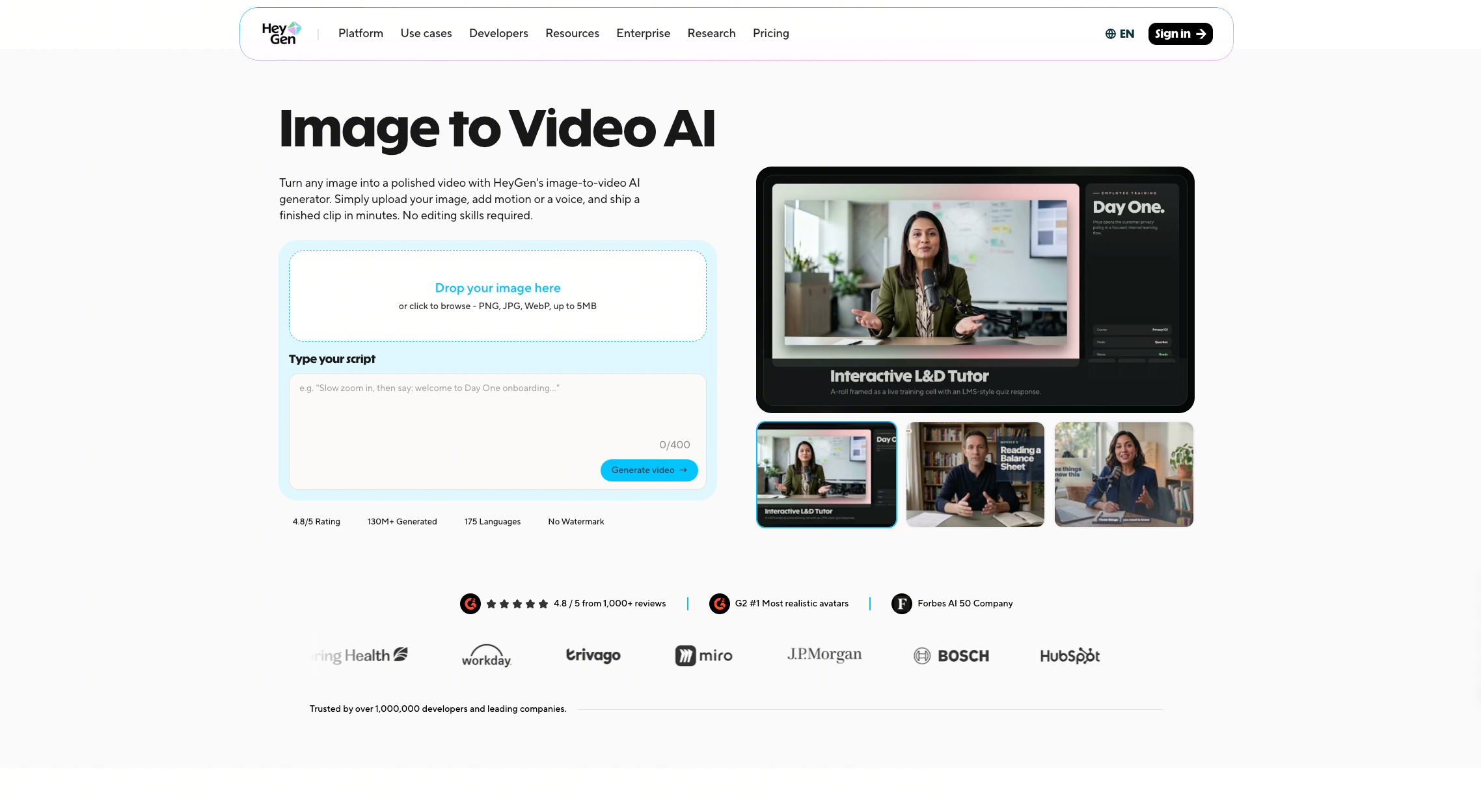 HeyGen: best for talking photos and presenters