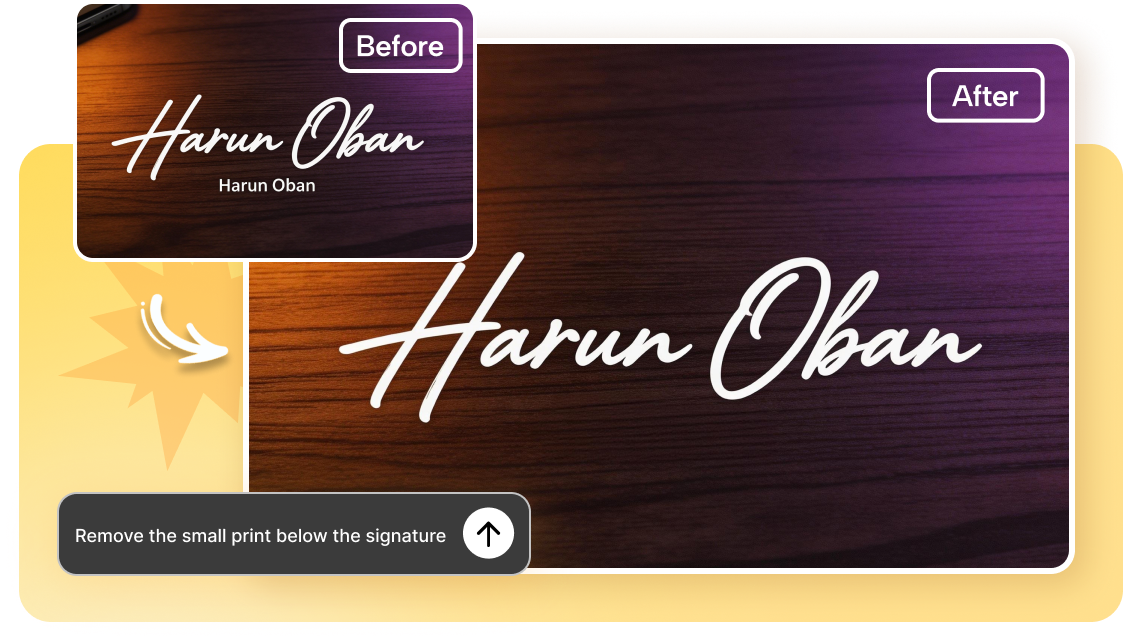Create clean signatures with background removal 