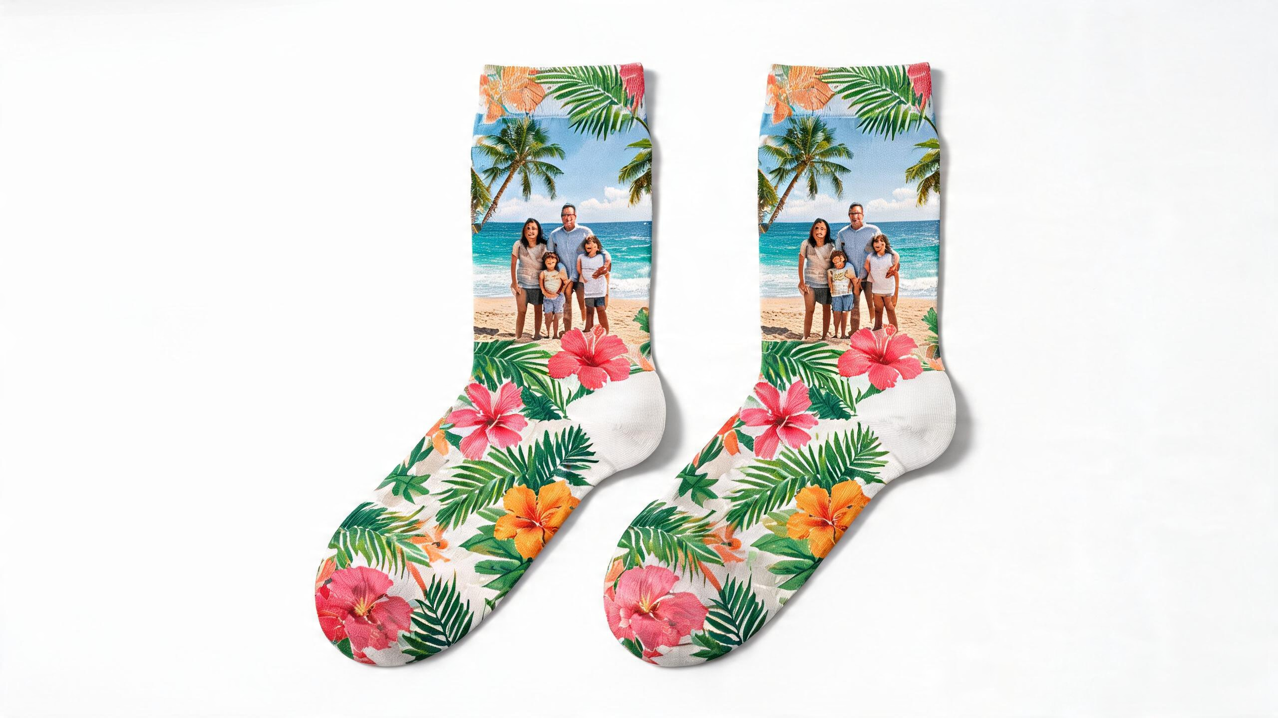 Invite pour des chaussettes photo personnalisées
