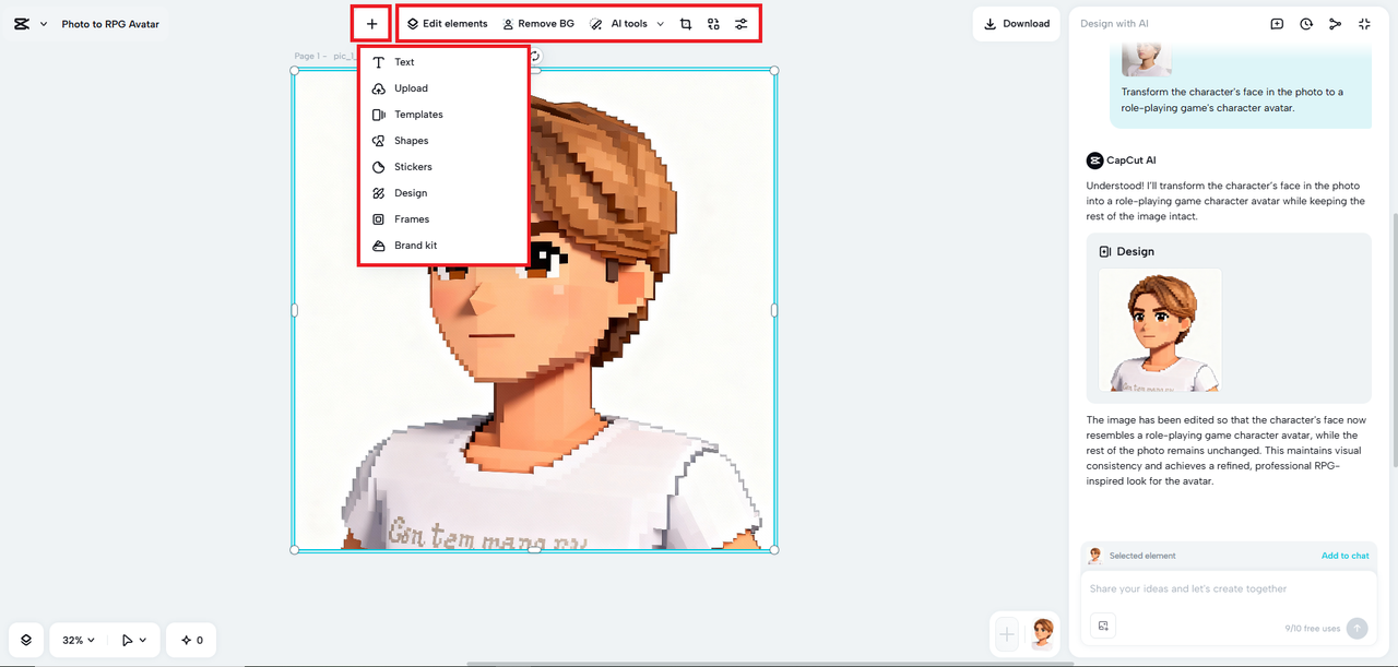 Personalizza manualmente il tuo avatar