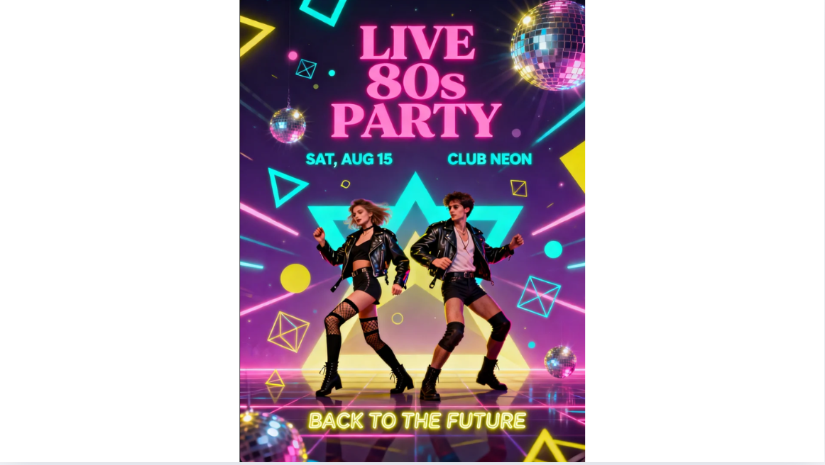 80s anthem event poster