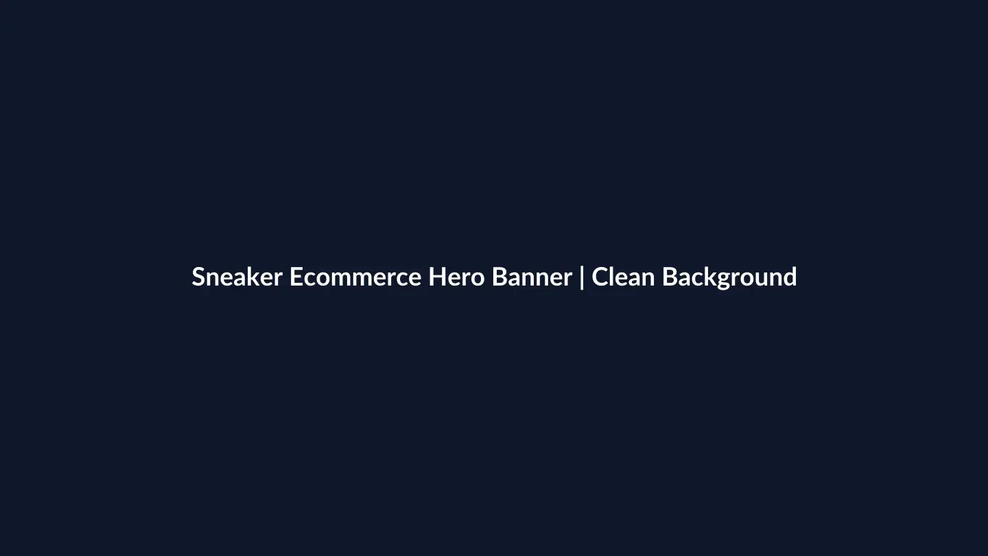 Banner de destaque de e-commerce de tênis criado com IA, fundo limpo, tênis centralizado, título destacado e etiqueta de preço.