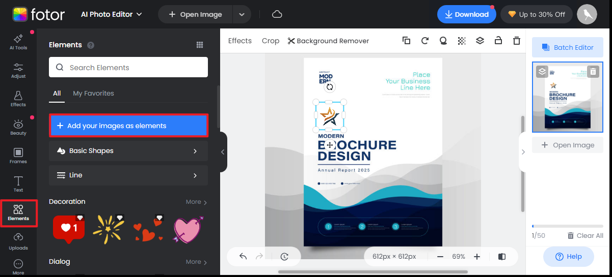 Gratuito online aggiungi logo allo strumento immagine