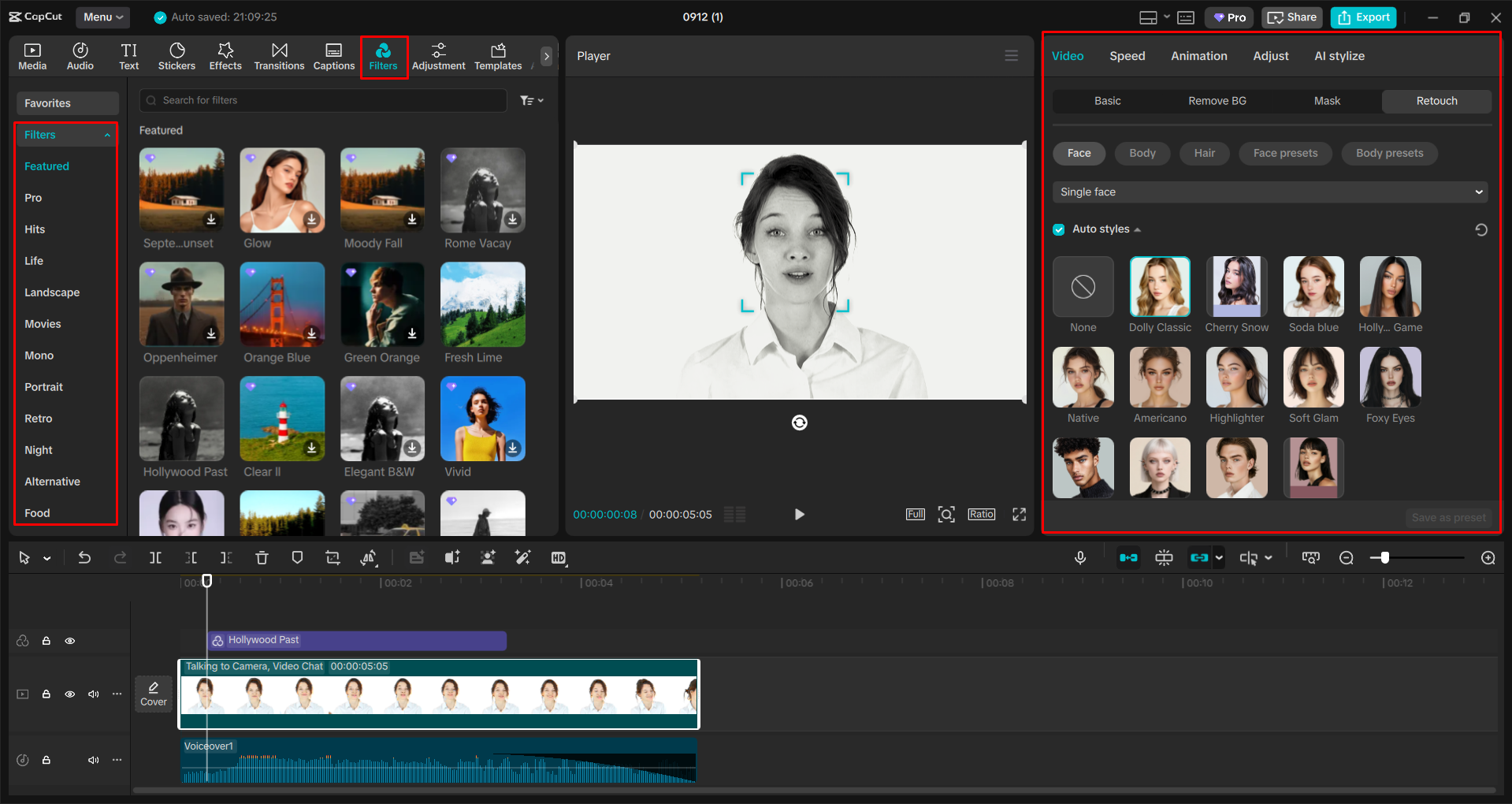 Bearbeiten des Videos mit dem CapCut Desktop-Video-Editor