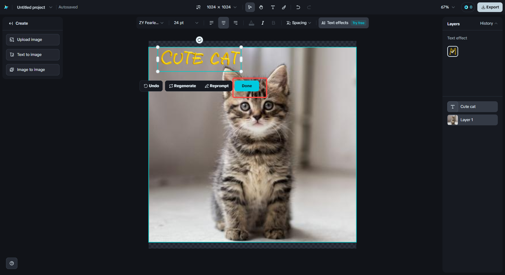 Downloading image with text