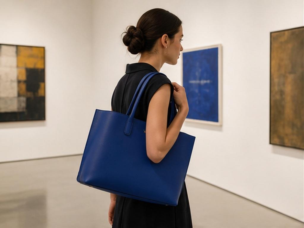Add Bag to Video AI prompt example 1 - Structured tote walk