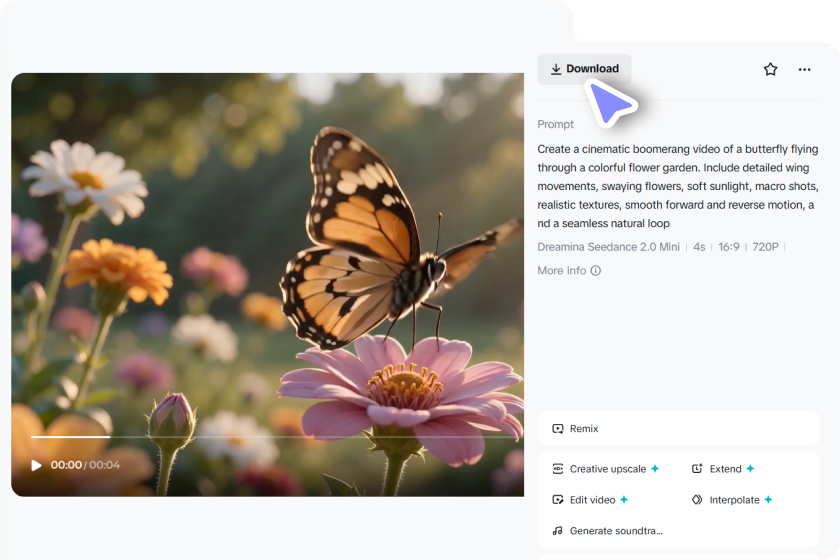 Edit, refine, and share your boomerang video