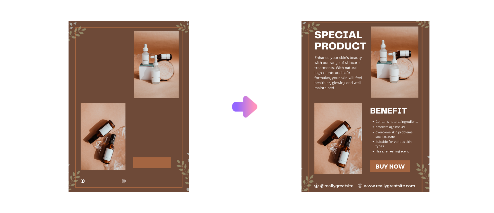 ontwerp van productadvertentieposter