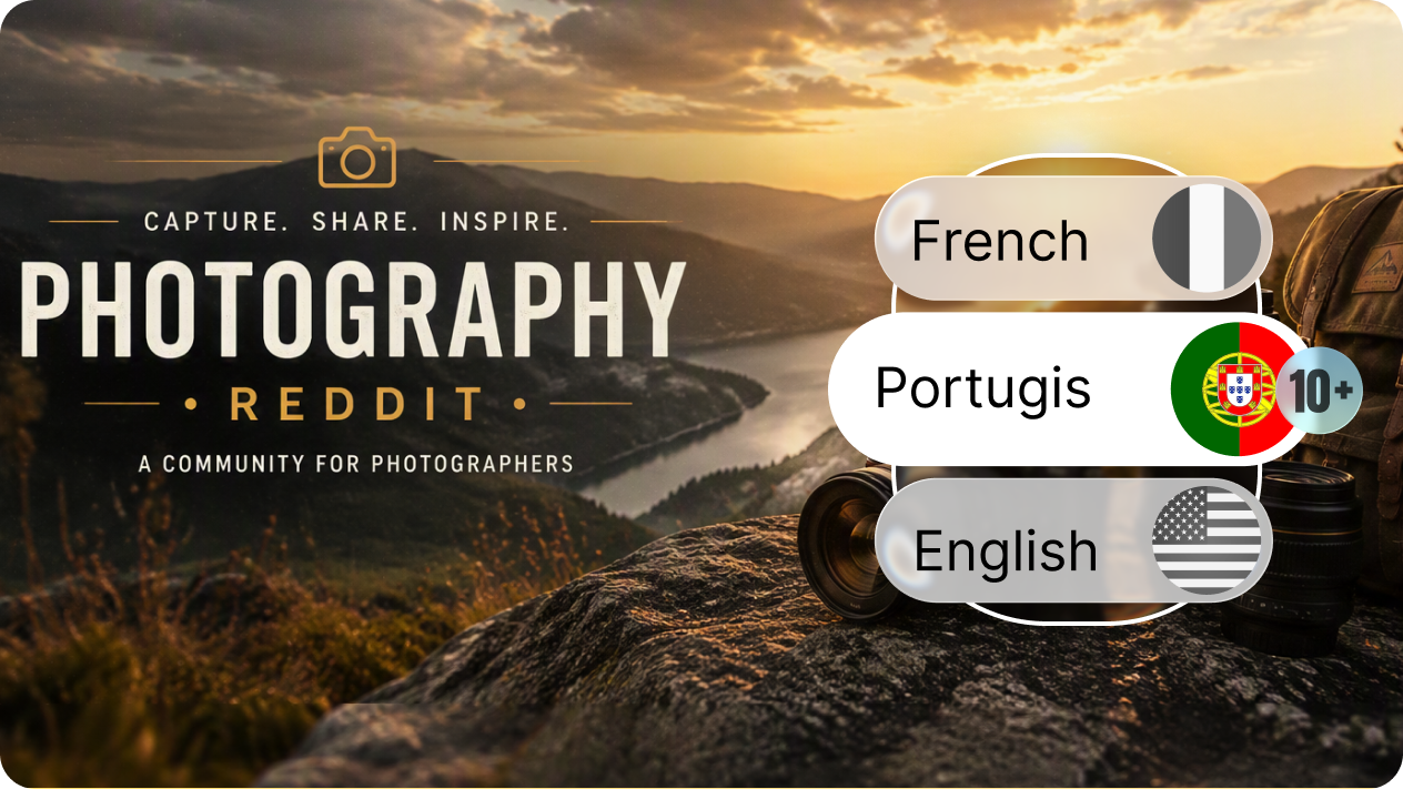 Crie banners multilíngues do Reddit a partir de prompts de texto