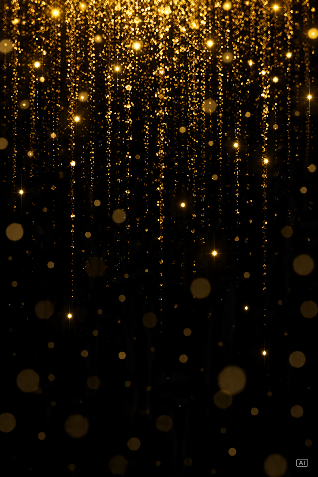 Gold glitter New Year wallpaper generated by Pippit