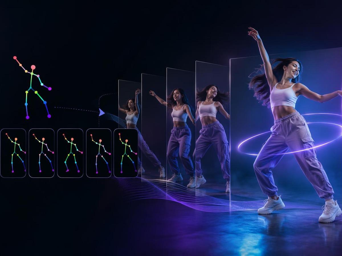pose transfer video AI prompt cover 3 in 4:3