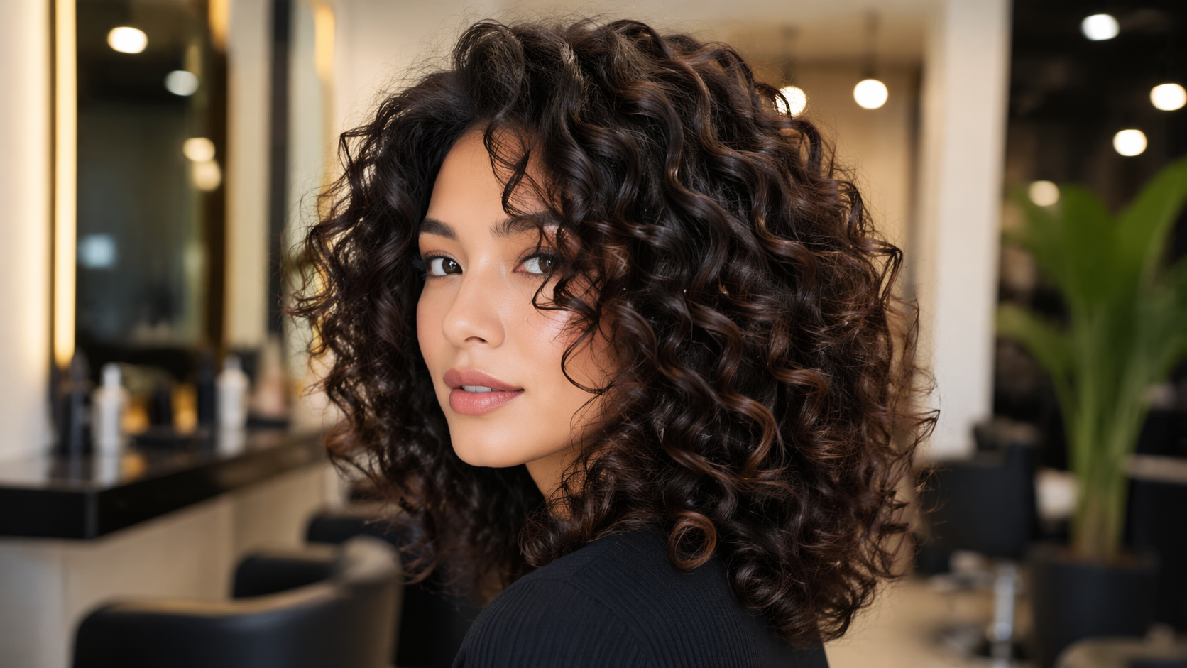 Dreamina perm filter prompt example 3: Voluminous Spiral Curls