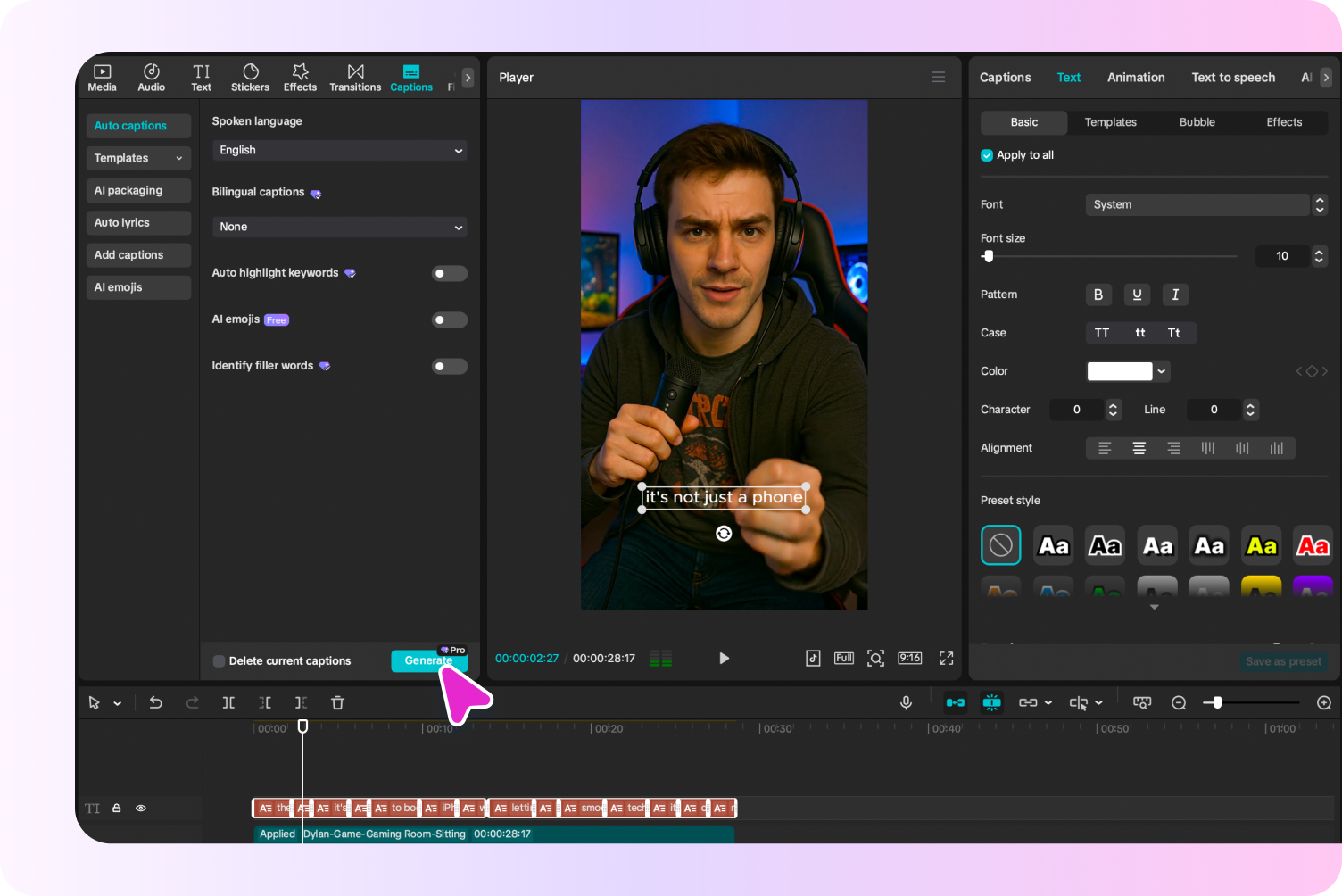 Gerando um IA vídeo de avatar usando o IA gerador de avatar do CapCut