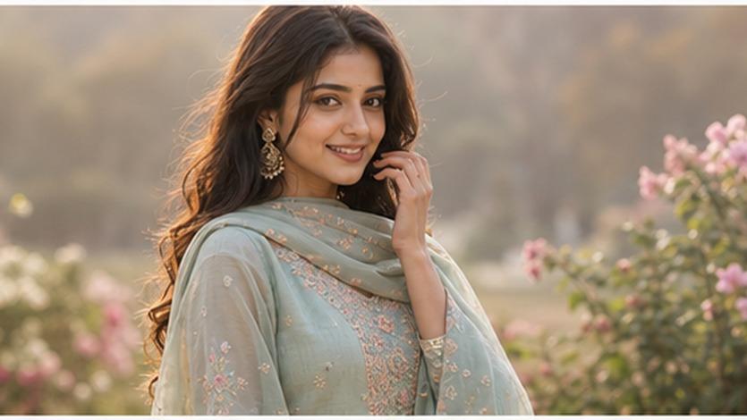 Traditional Outfit Beautiful Photo Prompt For Girls example 3