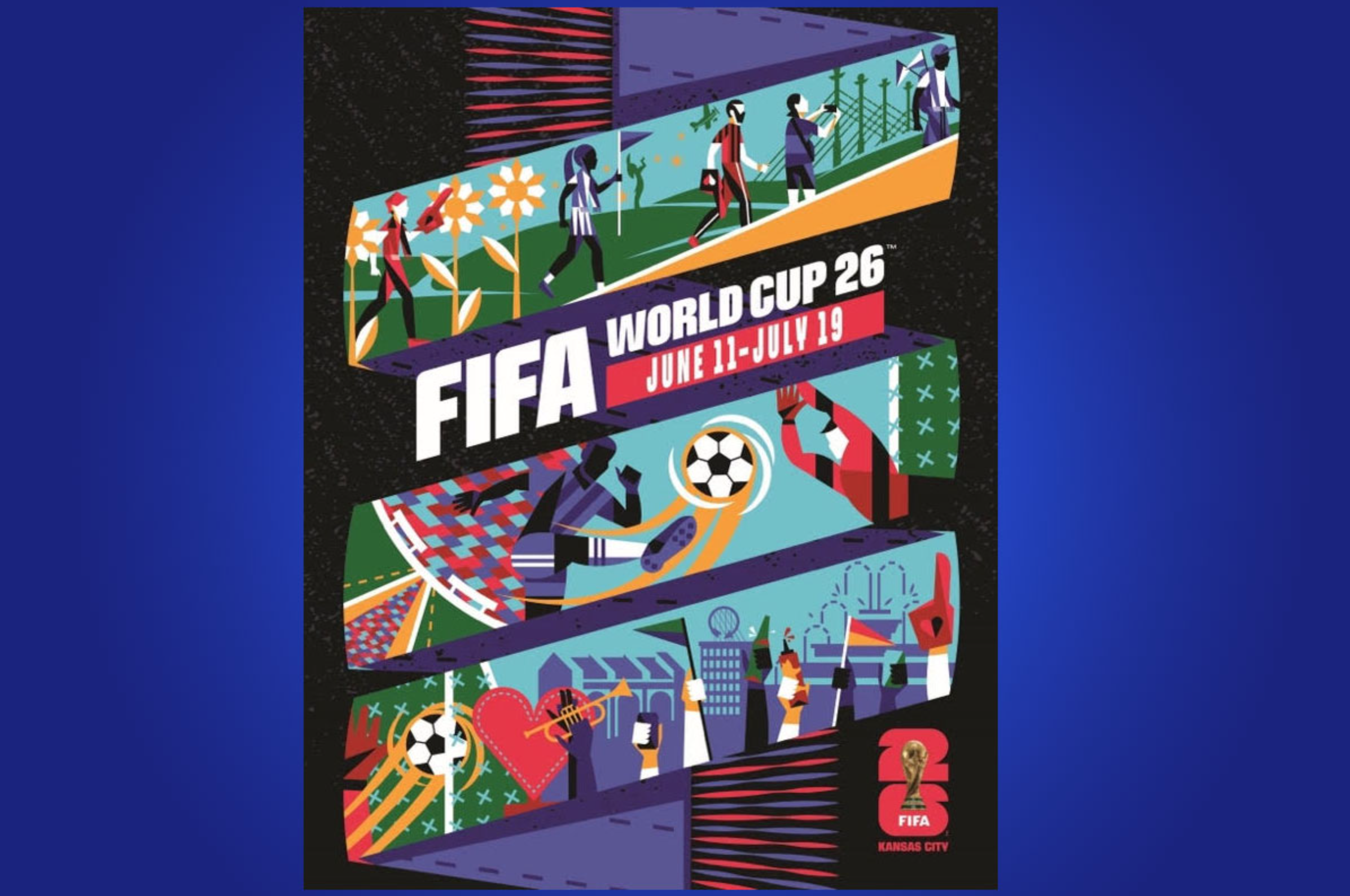 Gestaltung des Veranstaltungsplakats: FIFA-Weltmeisterschaft