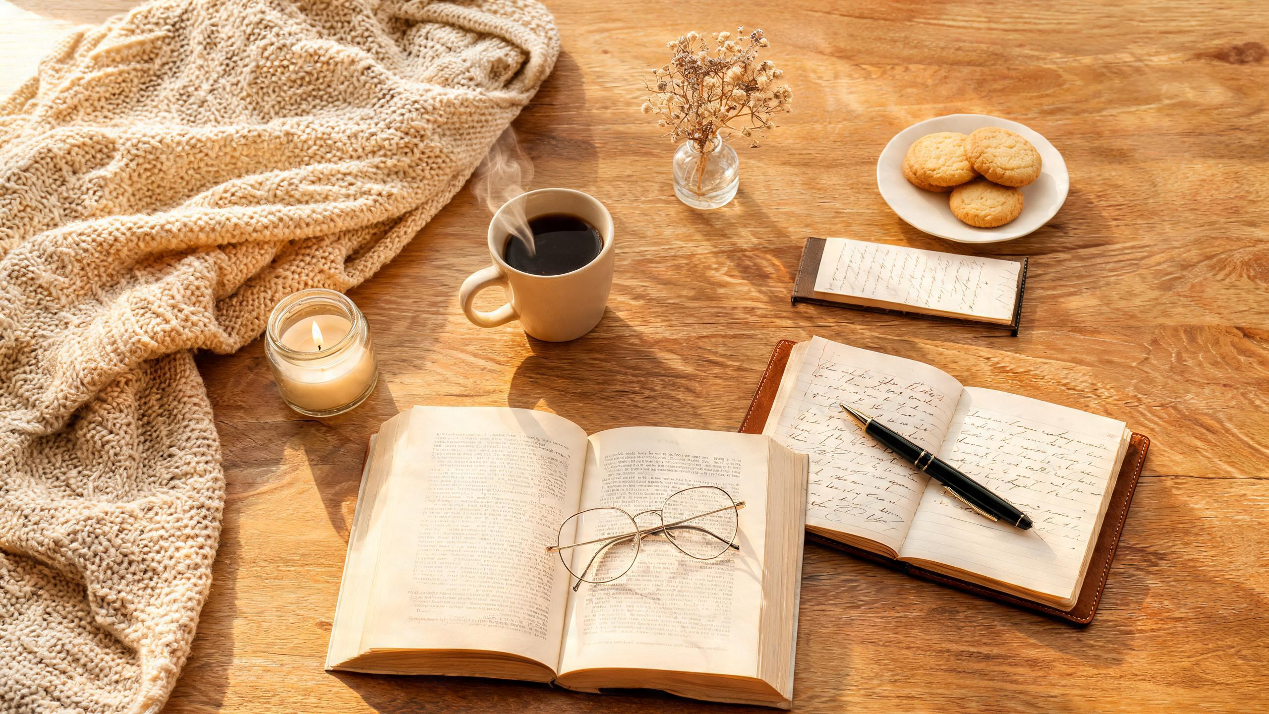 Storytelling lifestyle flat lay