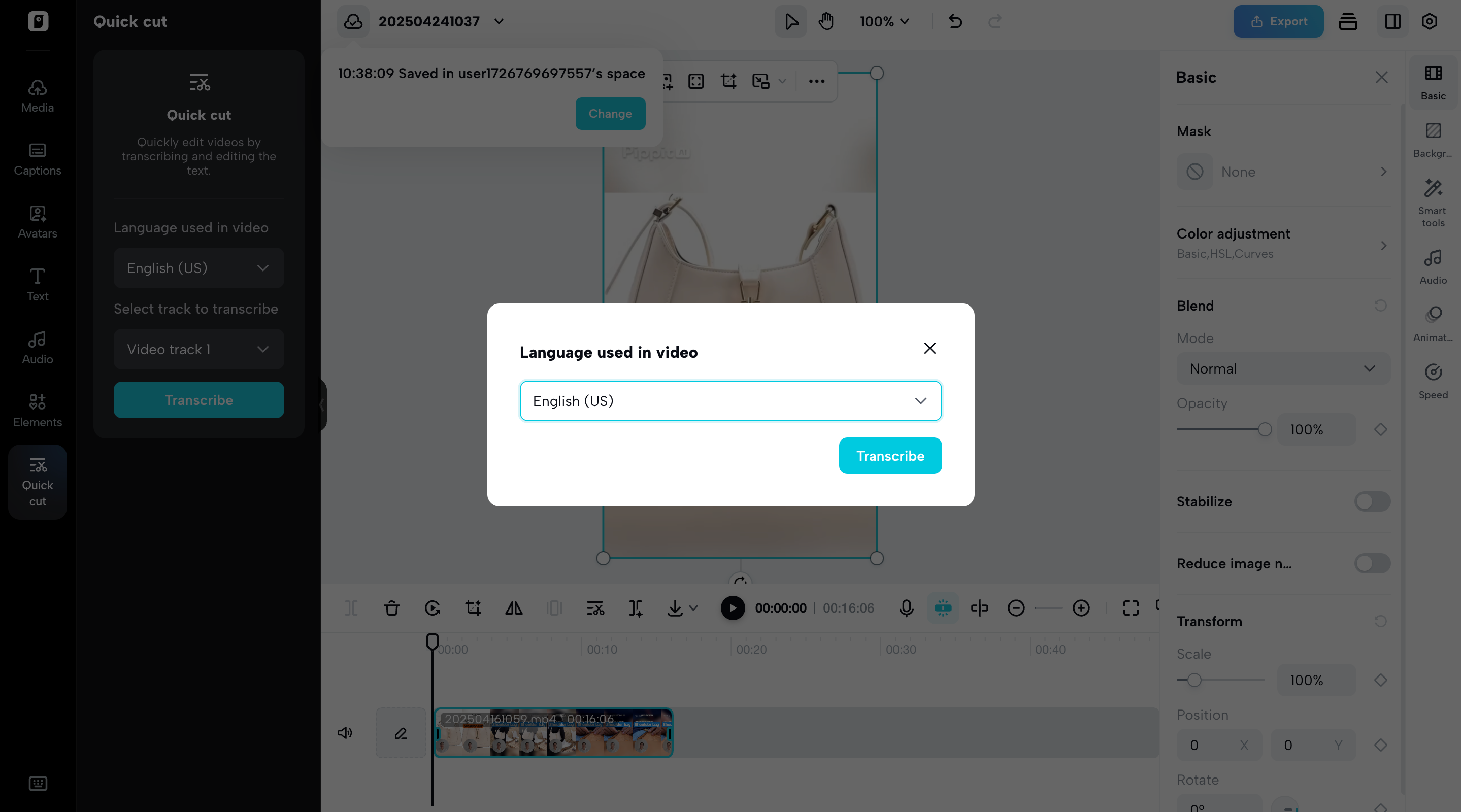 Transcribe and translate