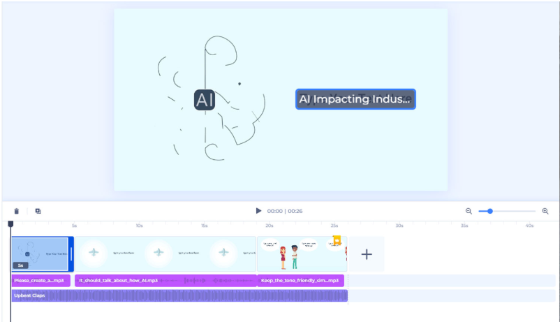 Editar y exportar un video de la herramienta de IA de Renderforest