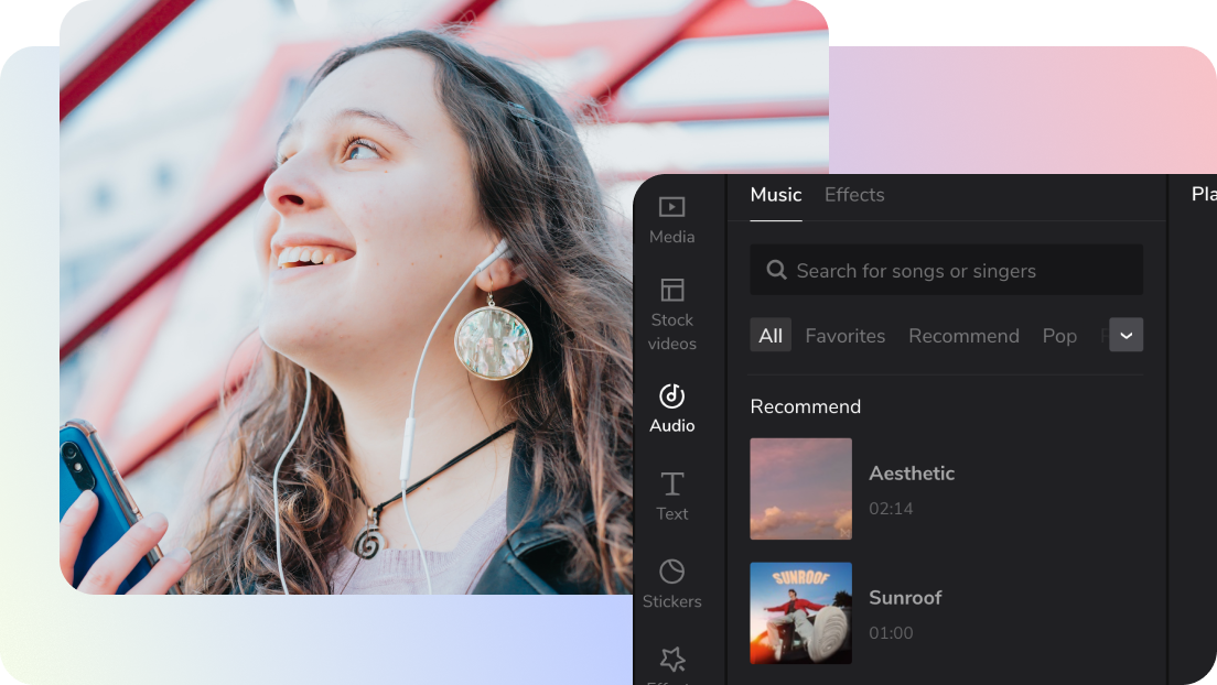Add audio on CapCut