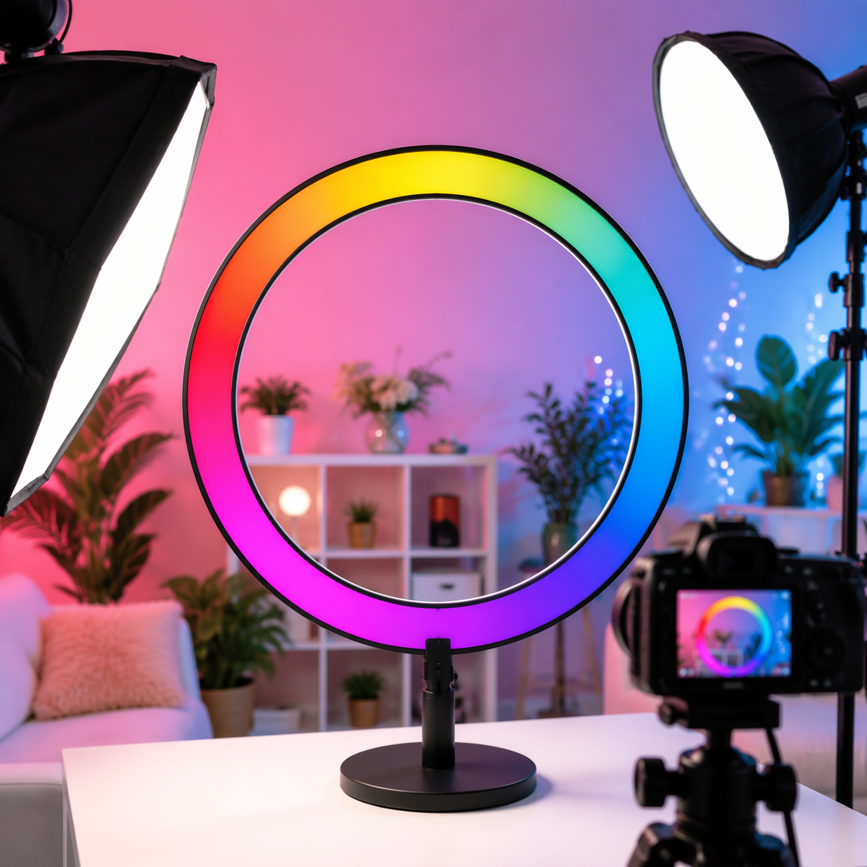 Dreamina rainbow pfp border maker prompt example 4: Colorful Group Avatars