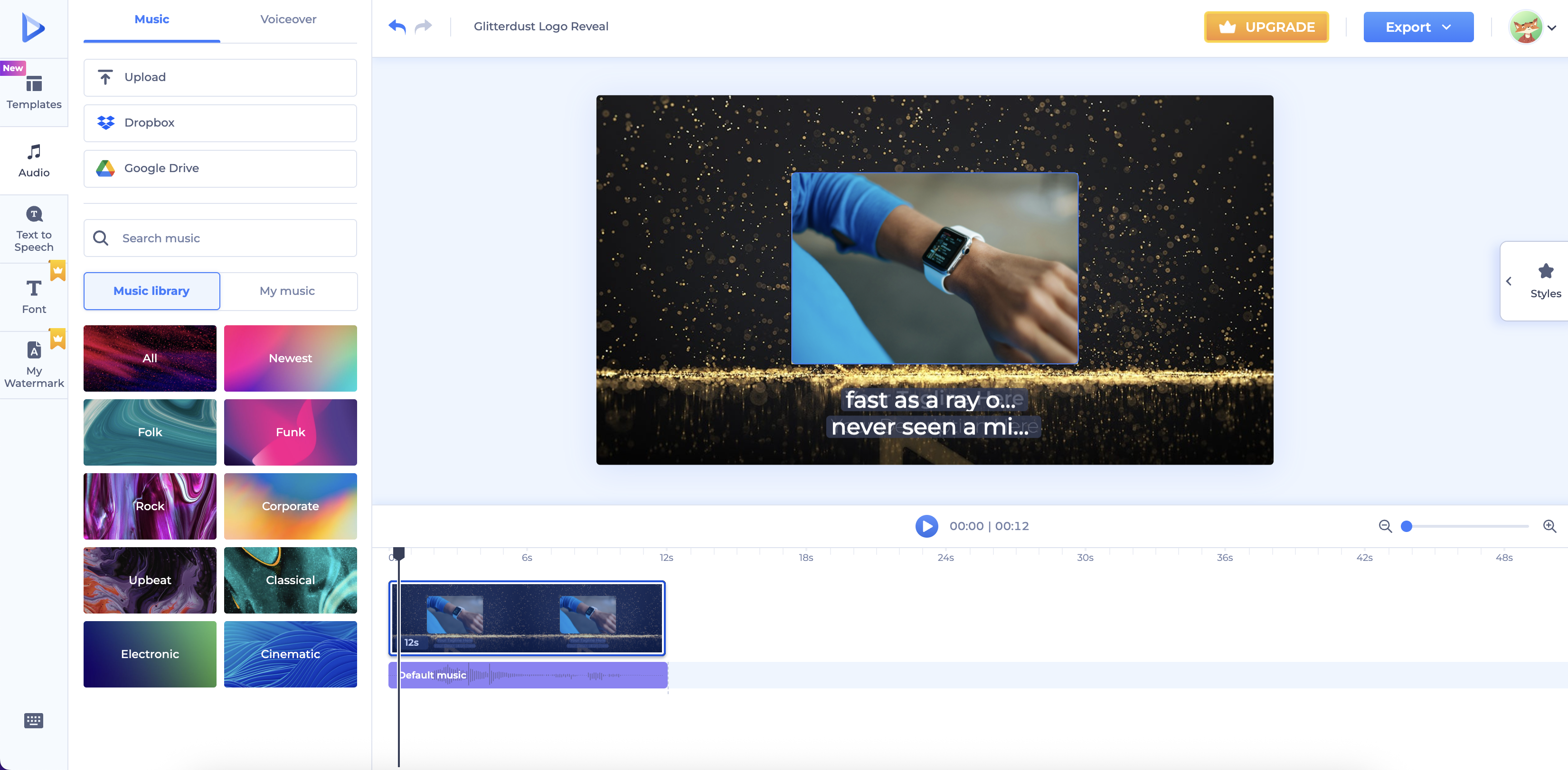 Demo de video de producto Renderforest