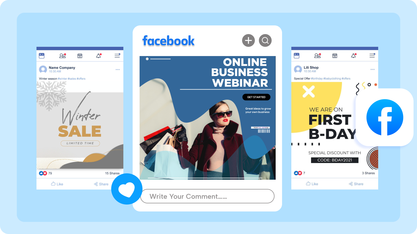 Reka bentuk siaran Facebook