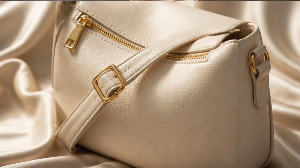 AI Bag Model Generator — a close-up of premium bag texture and hardware