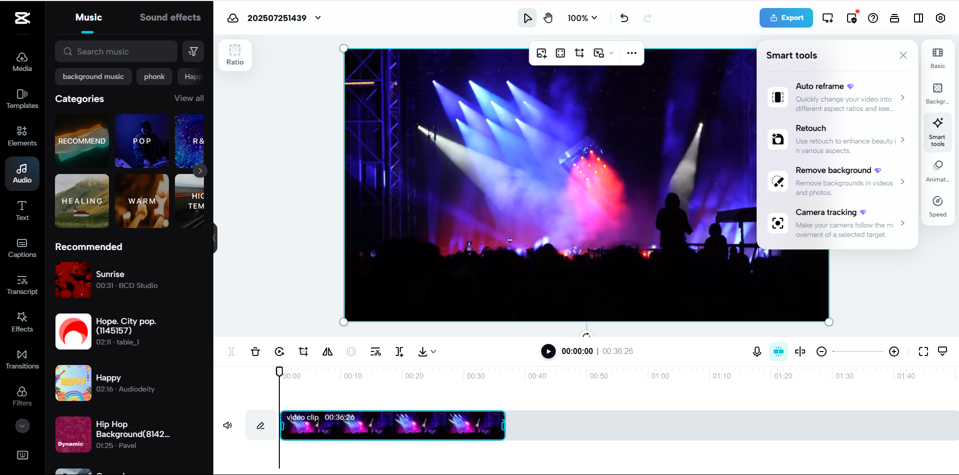 Riproporre i vostri testi di canzoni online gratuitamente: CapCut Web
