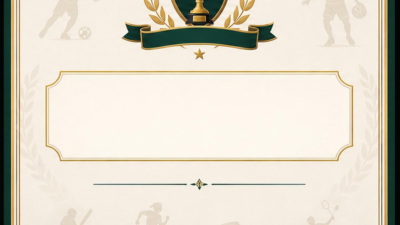 Sports Certificate Design prompt result 2