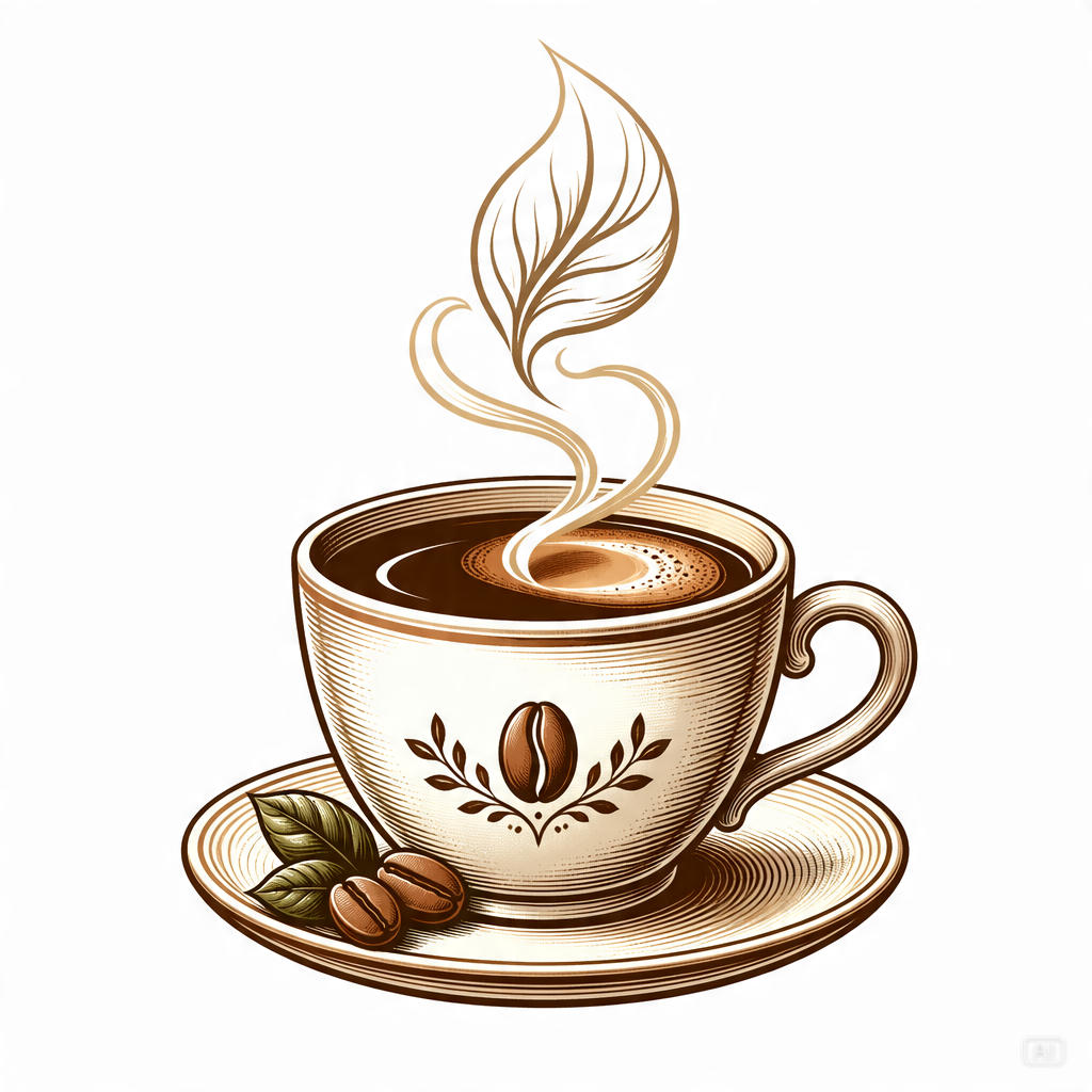 Coffee cup logo illustration generated by Pippit