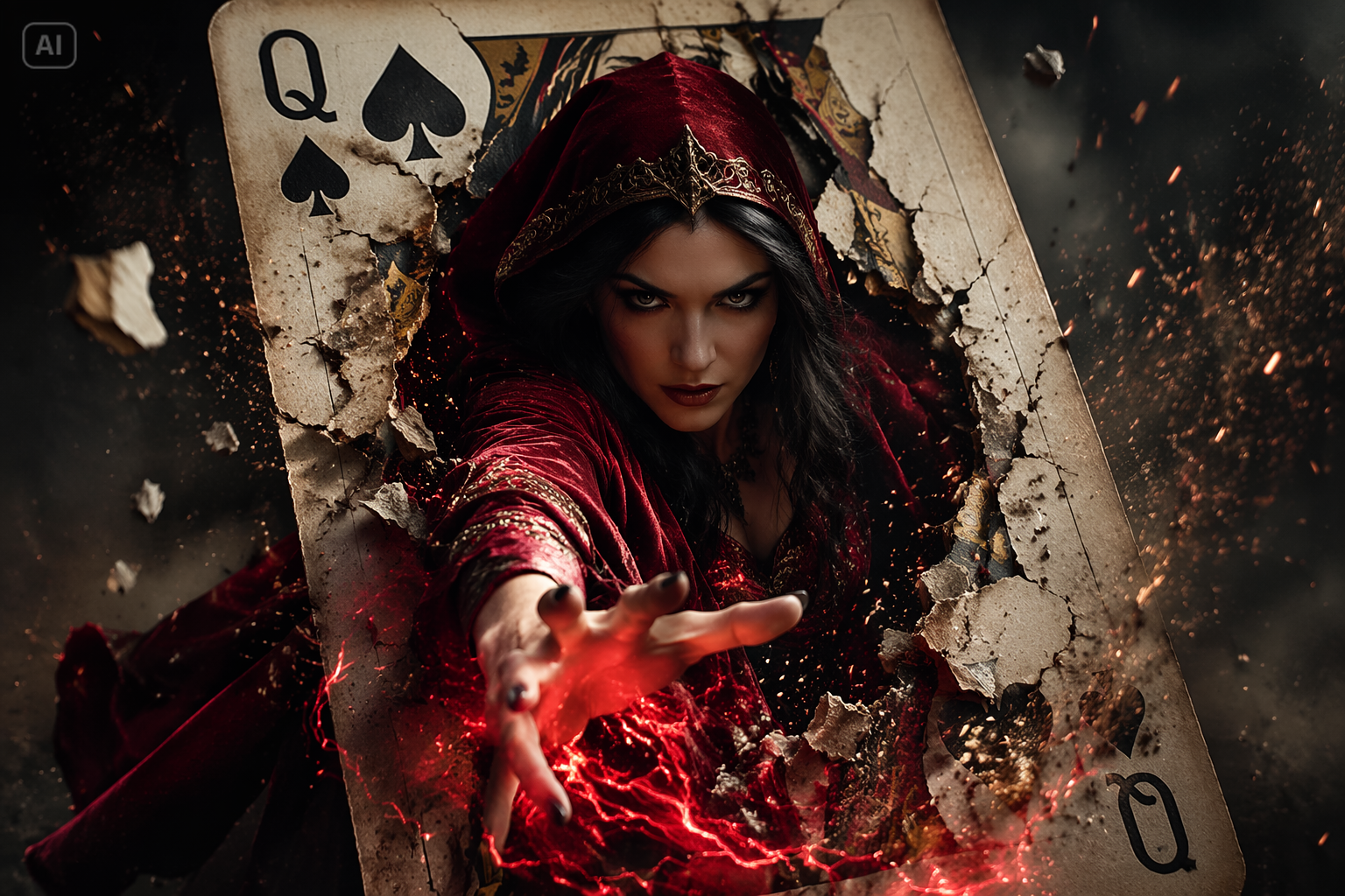 queen of spades AI prompts features