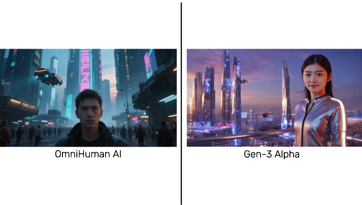 OmniHuman vs. Gen-3 Alpha-Bild für Test 2