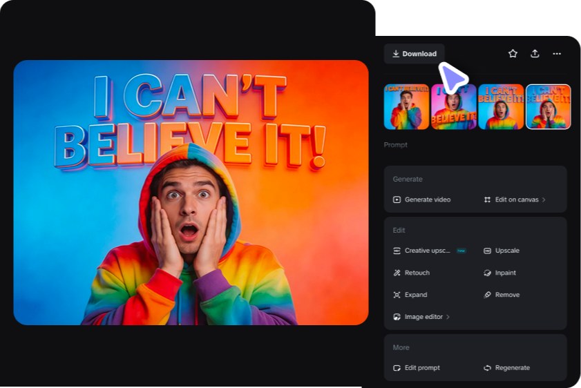 I-edit at i-download ang huling thumbnail na larawan