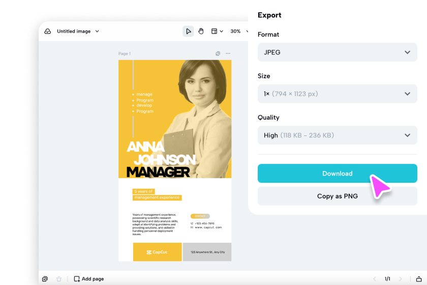 Export and share your invitation