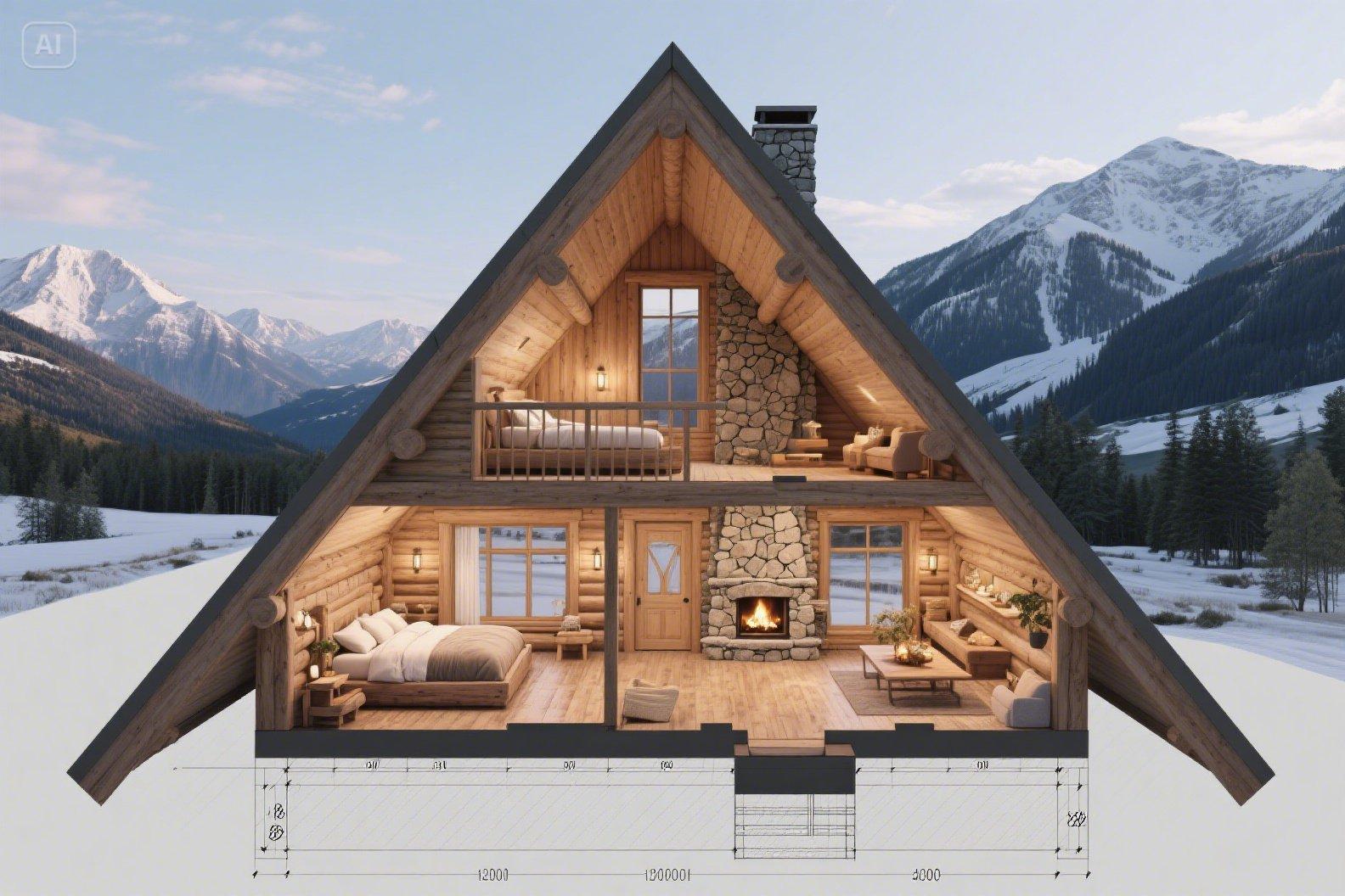 A-frame vloerplannen