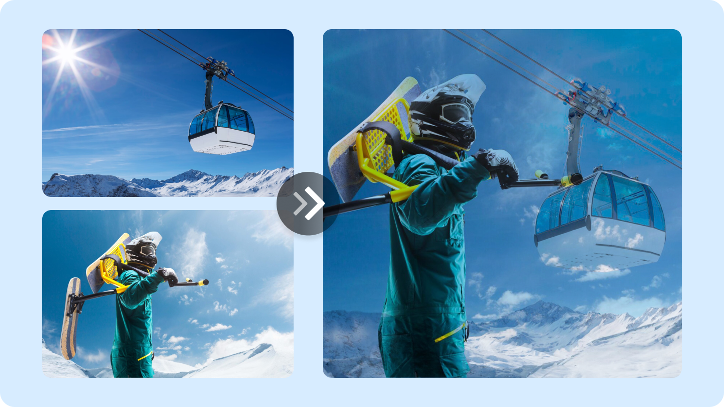 add two photos together