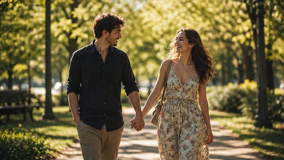 Mani pubblicamente tenute in amore: immagine di movimento e umore