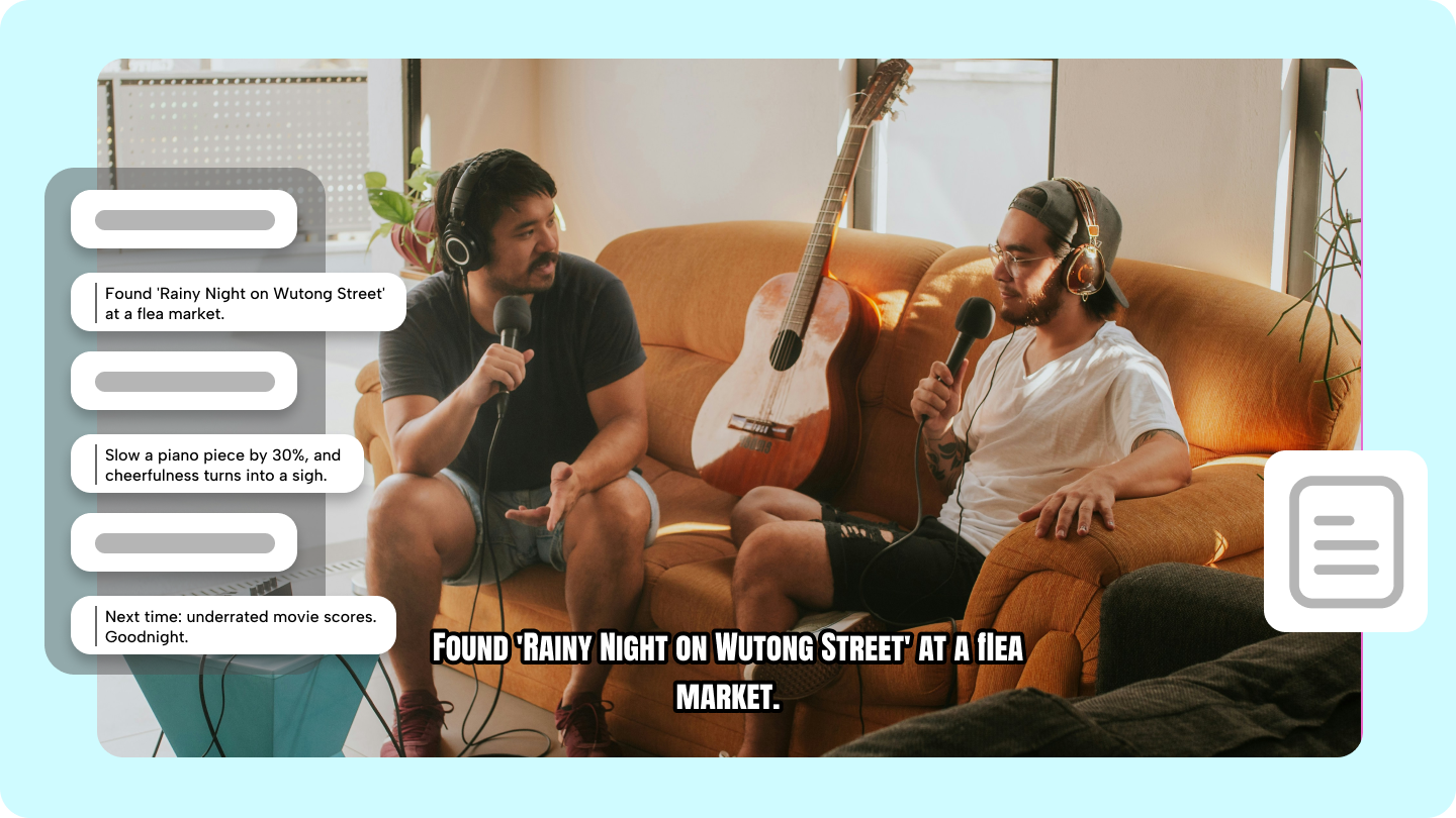Video transcript generator
