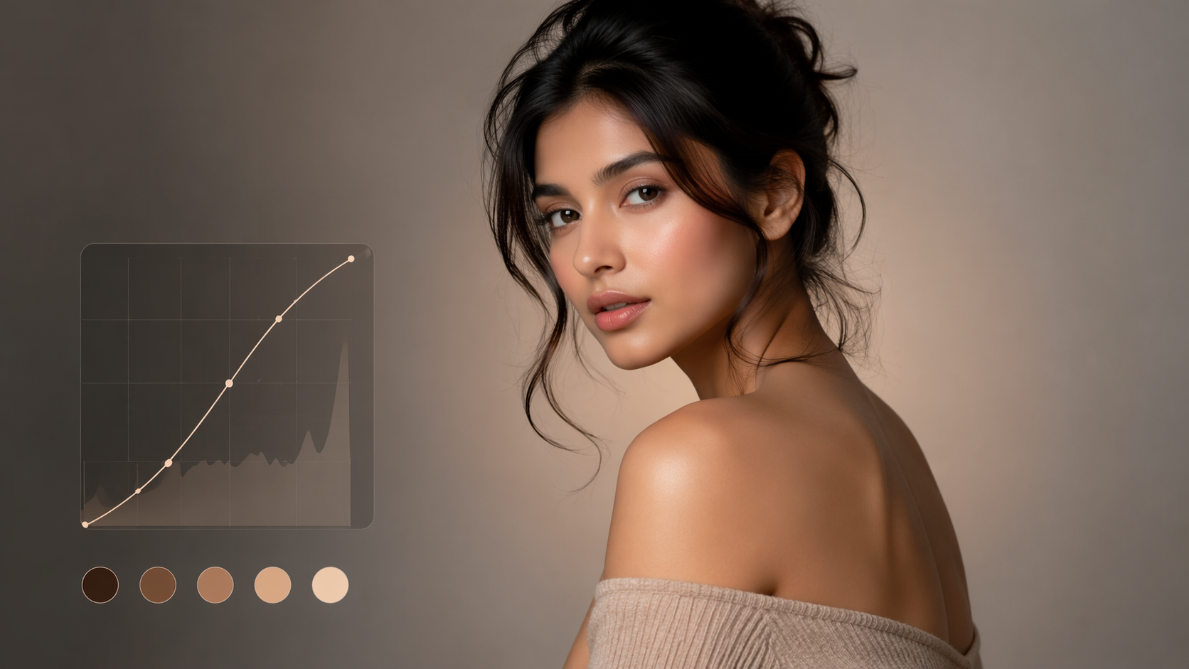 Dreamina AI Curve Enhancer prompt example 5: Soft Studio Contour