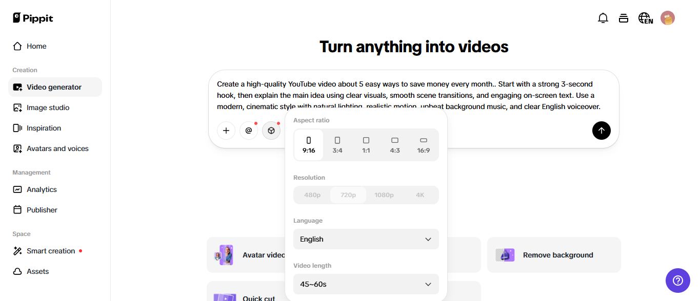 Set your YouTube video options
